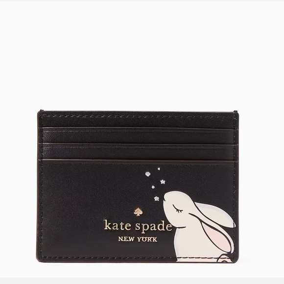 Kate Spade Bunbun Bunny Small Slim Card Holder Wallet

COLOR:
Black Multi
NWT - Picture 2 of 16